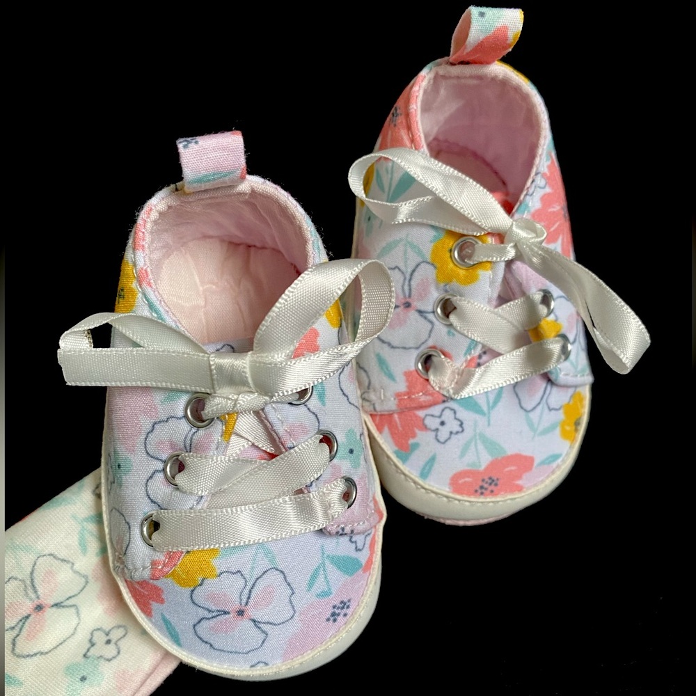 Child of Mine Newborn Shoes with Matching Headband